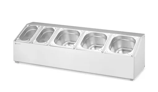 Stojan pro gastronádoby, HENDI, 5 přihrádek, 745x245x(H)215mm - Obrázek 6
