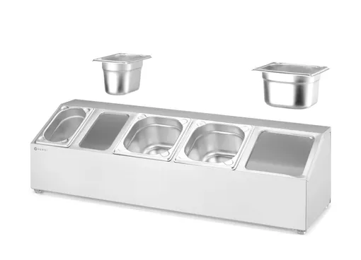Stojan pro gastronádoby, HENDI, 5 přihrádek, 745x245x(H)215mm - Obrázek 5