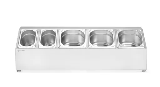 Stojan pro gastronádoby, HENDI, 5 přihrádek, 745x245x(H)215mm - Obrázek 3